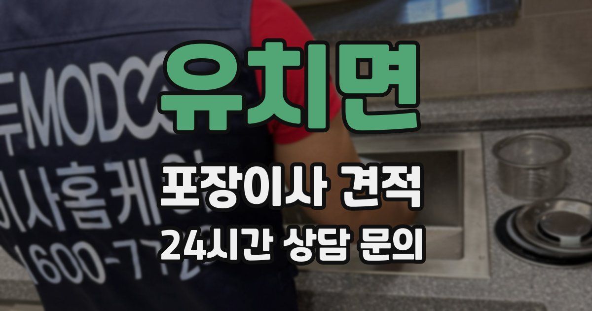 유치면 포장이사 견적