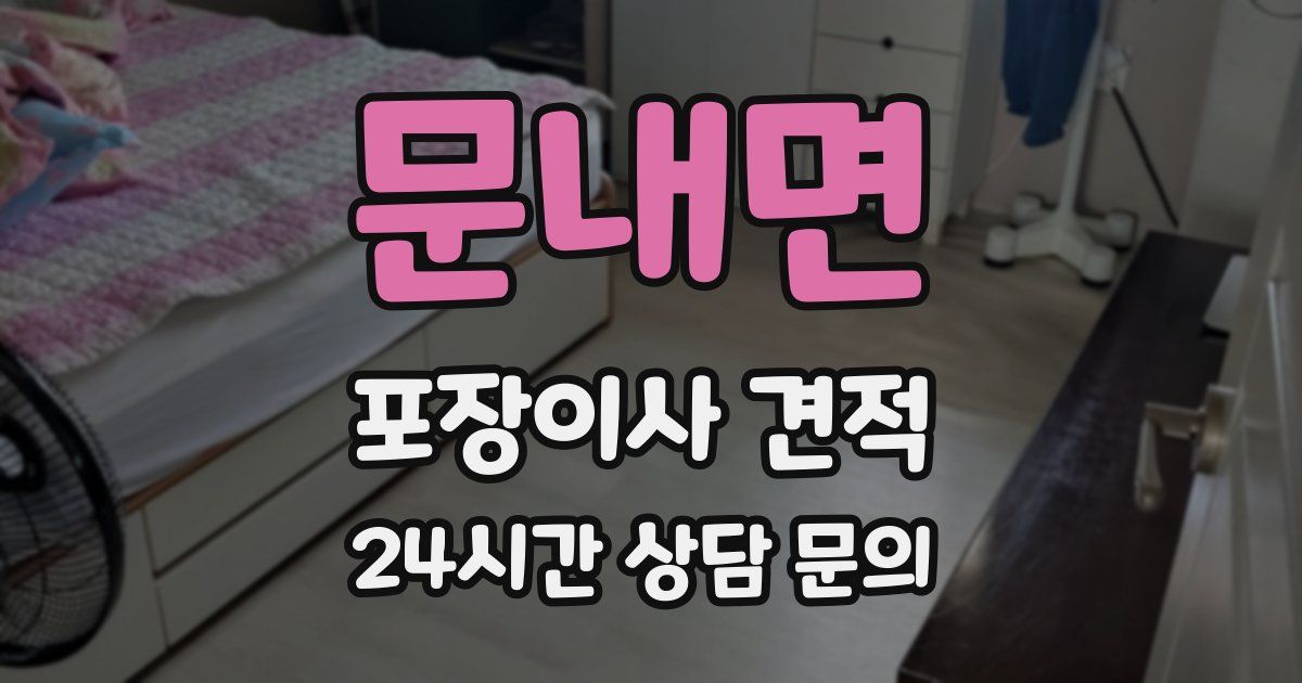 문내면 포장이사 견적