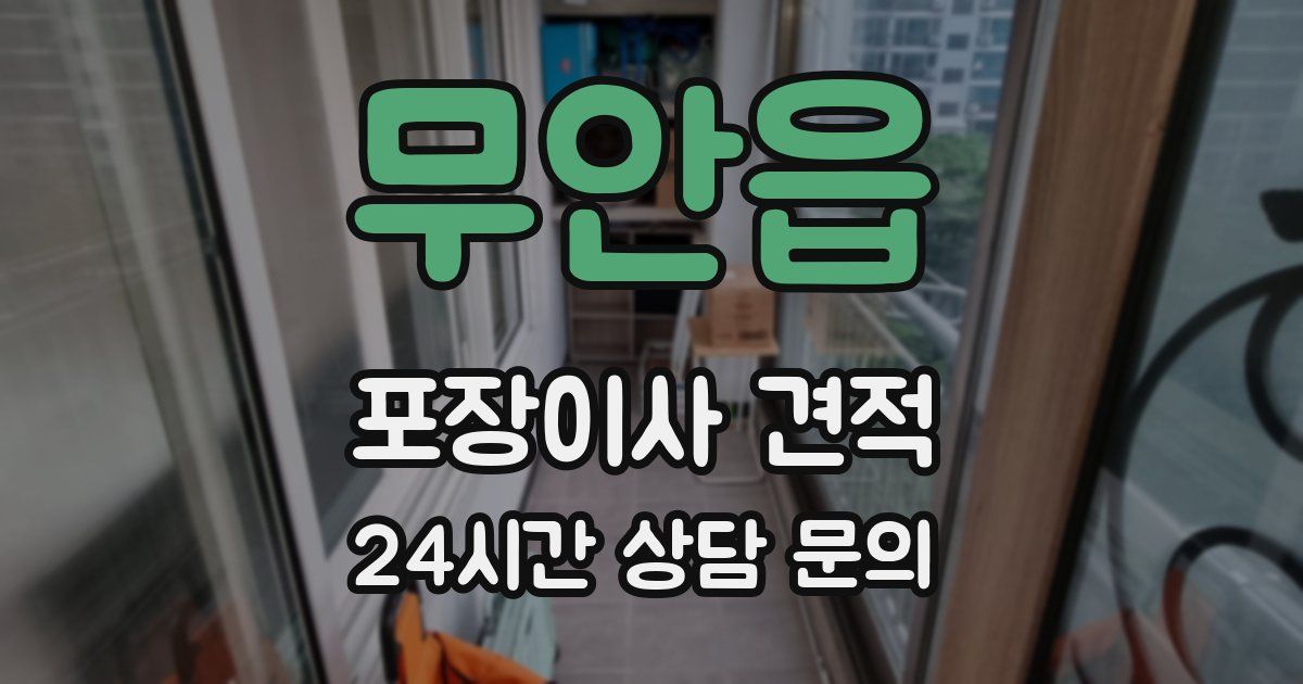 무안읍 포장이사 견적