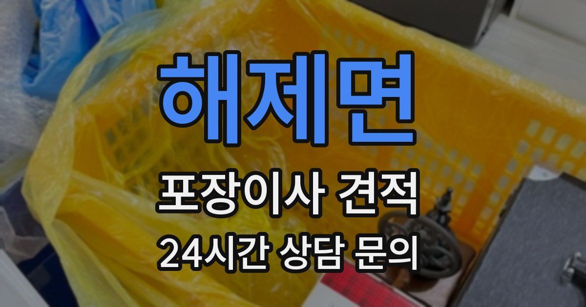 해제면 포장이사 견적