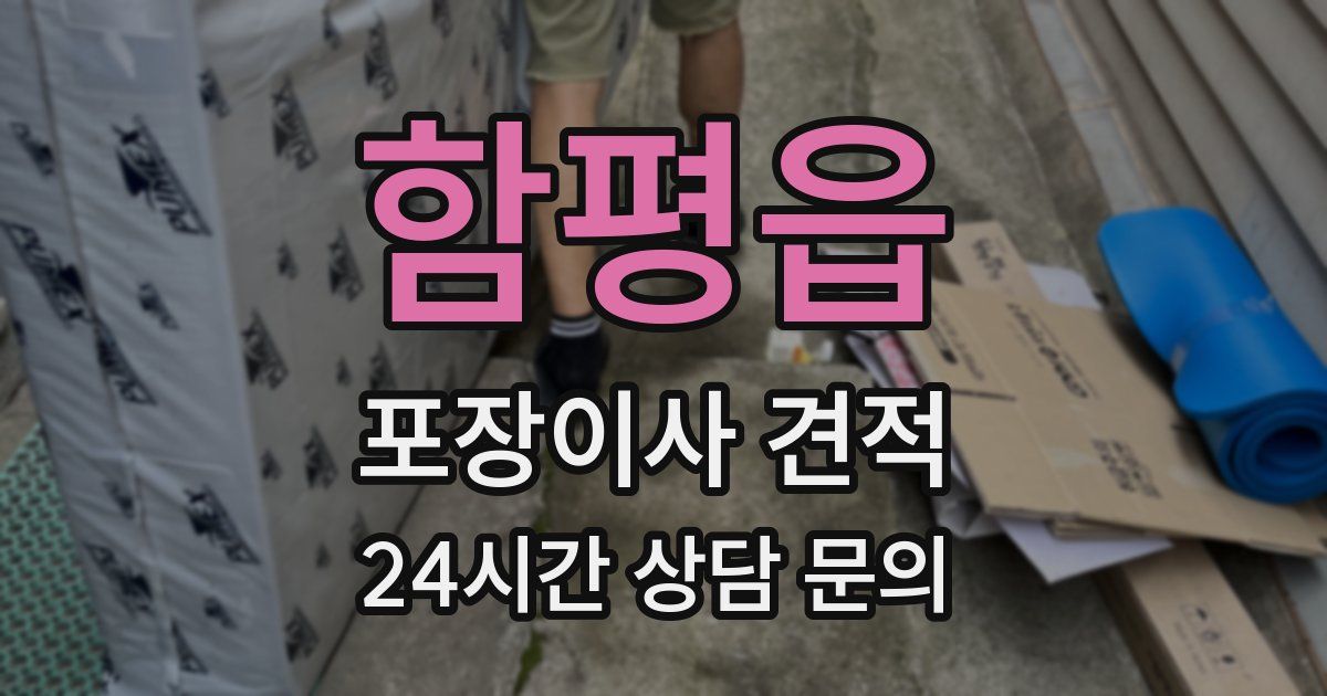 함평읍 포장이사 견적