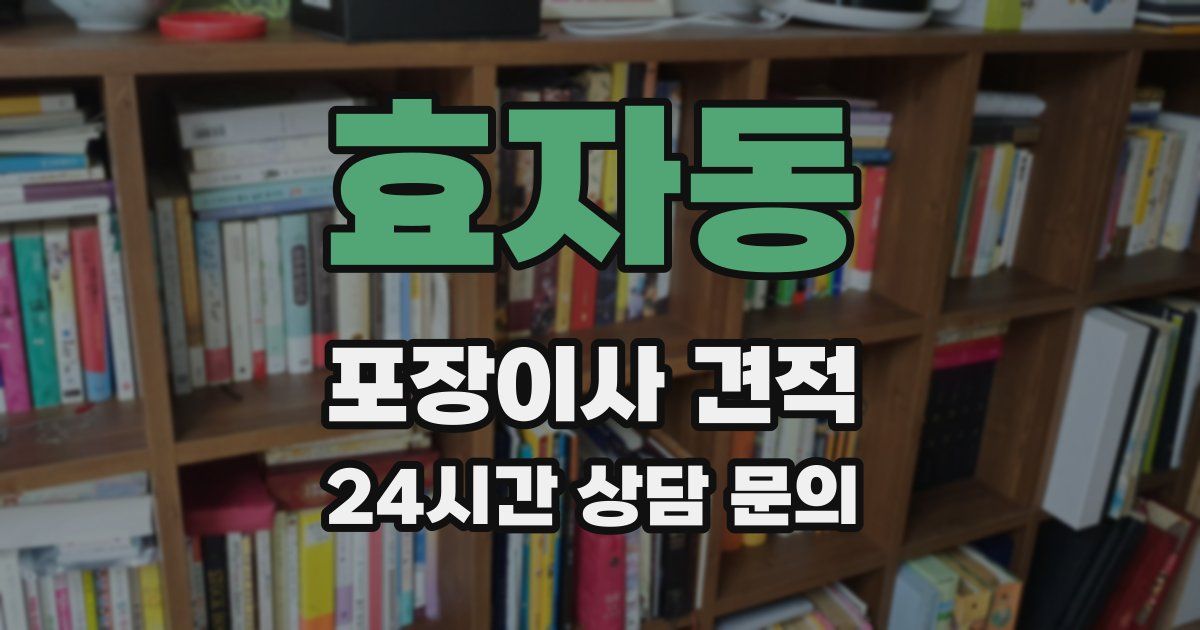 효자동 포장이사 견적