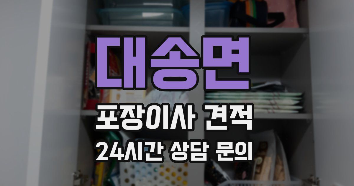 대송면 포장이사 견적