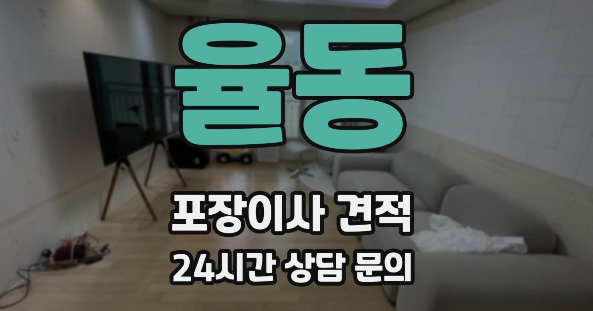 율동 포장이사 견적