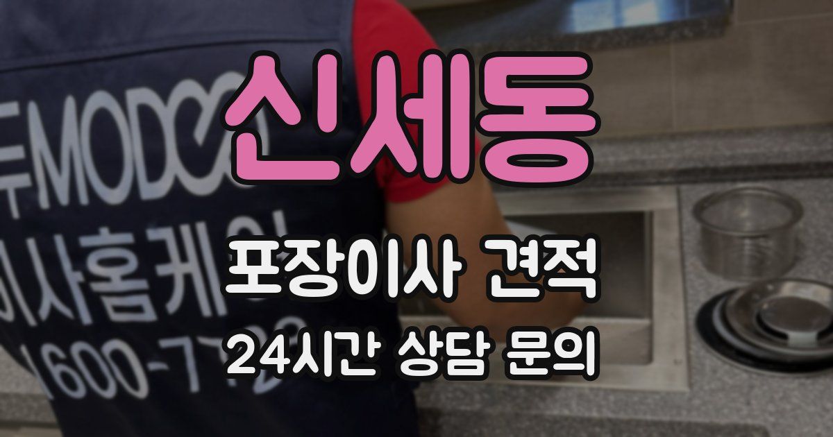 신세동 포장이사 견적