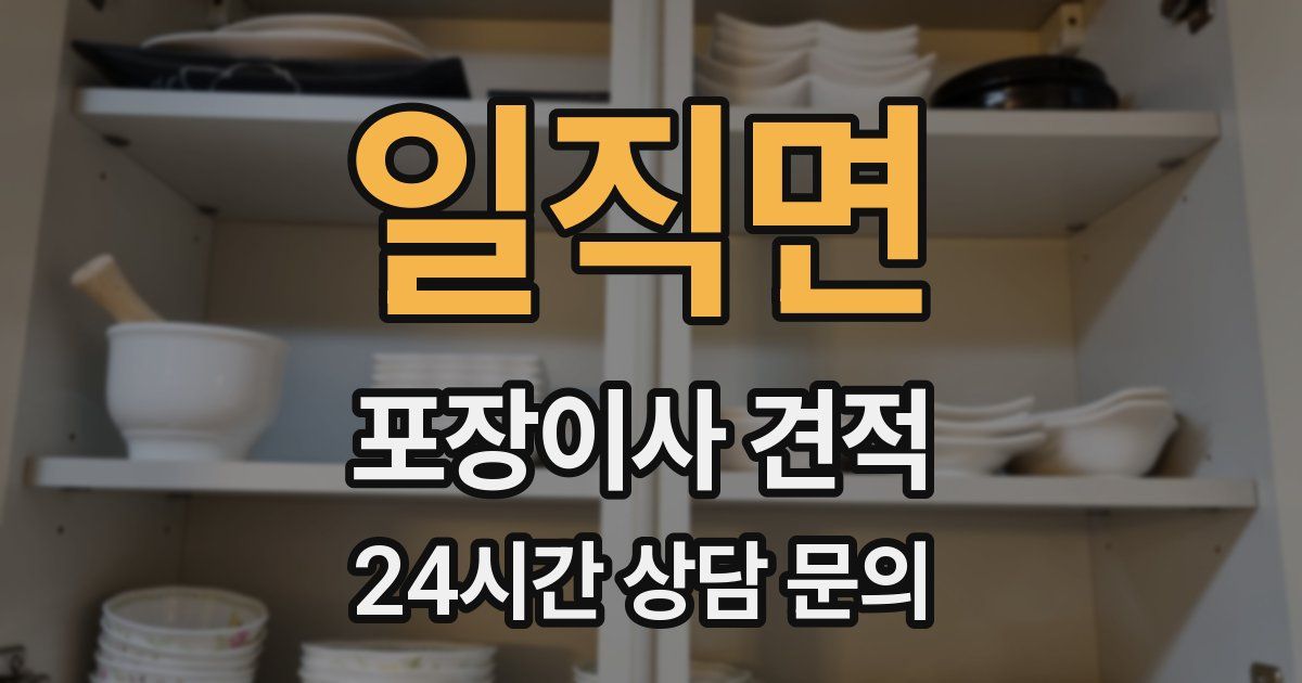 일직면 포장이사 견적