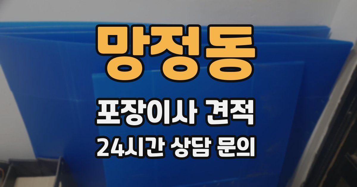 망정동 포장이사 견적