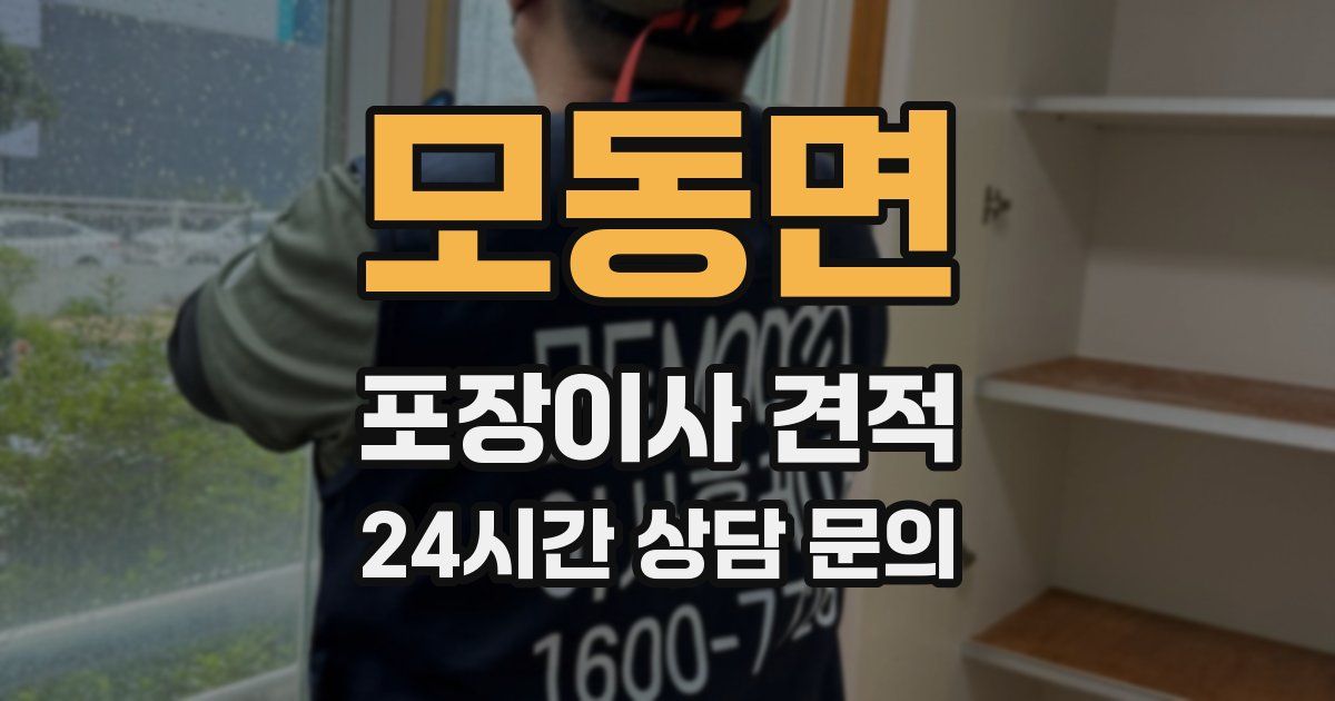 모동면 포장이사 견적