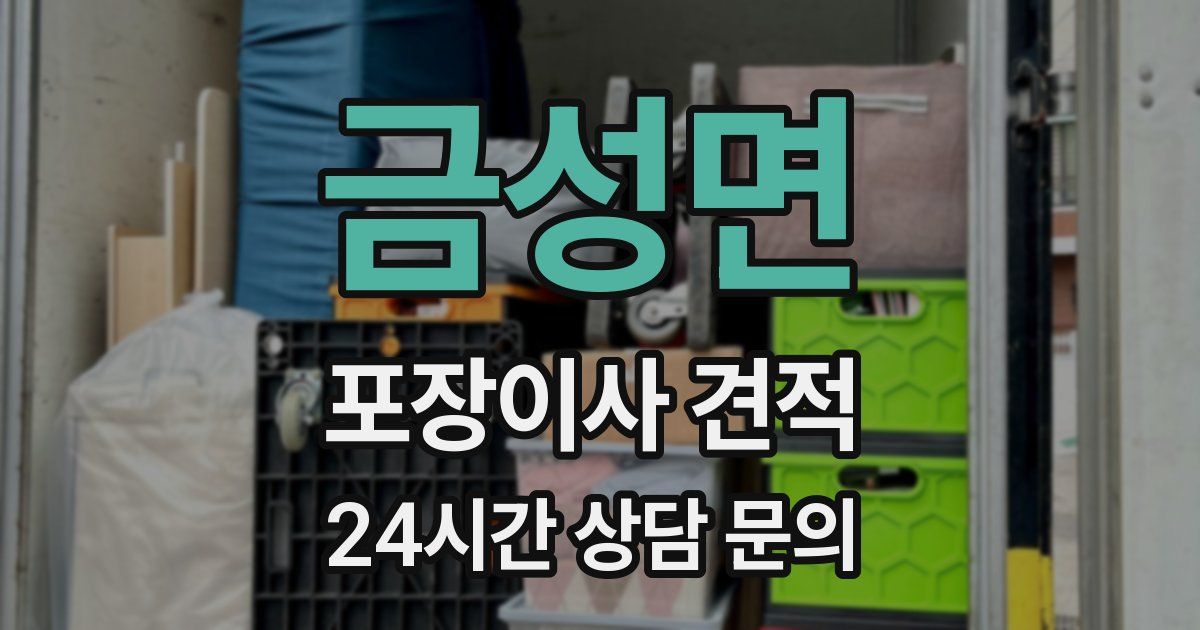 금성면 포장이사 견적