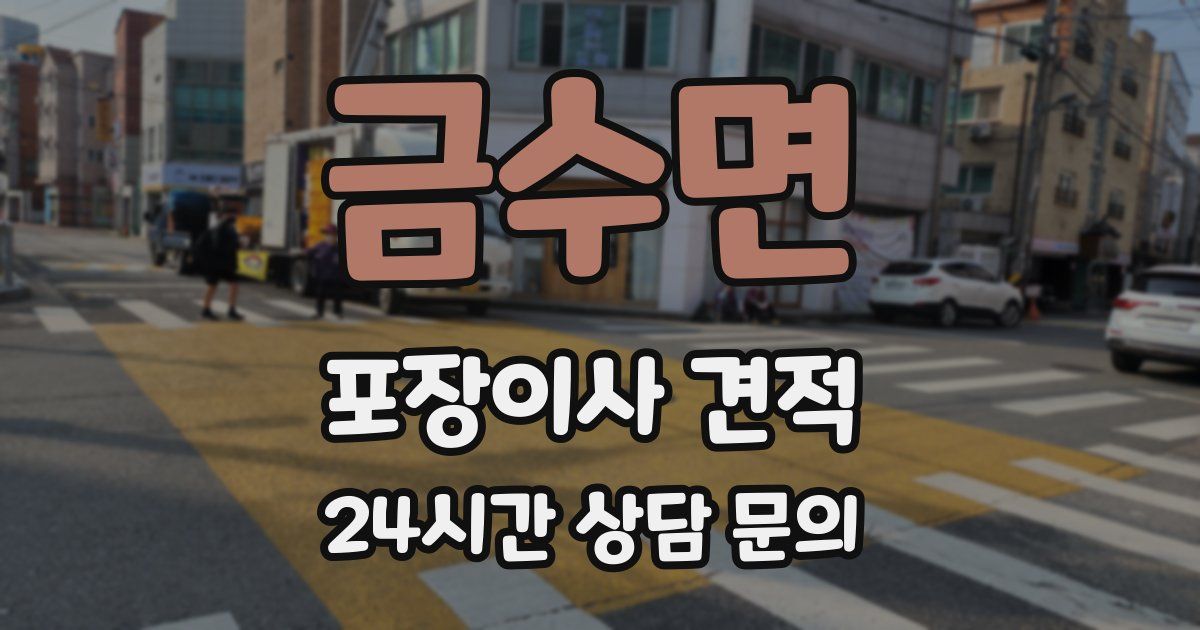 금수면 포장이사 견적