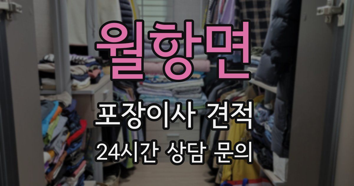 월항면 포장이사 견적