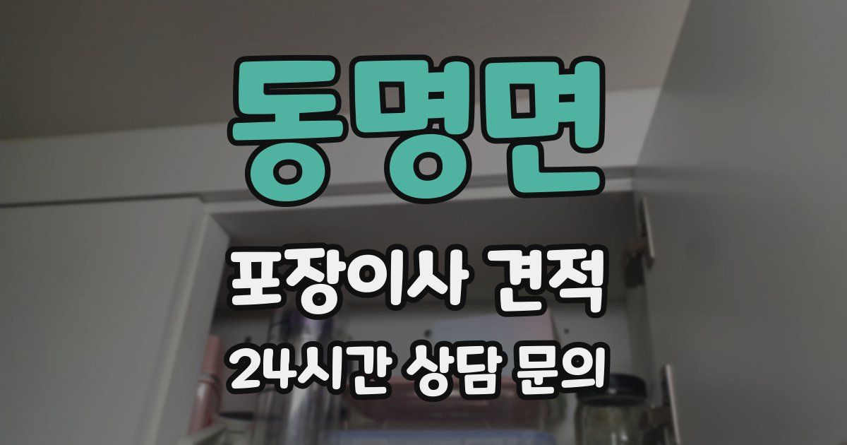 동명면 포장이사 견적