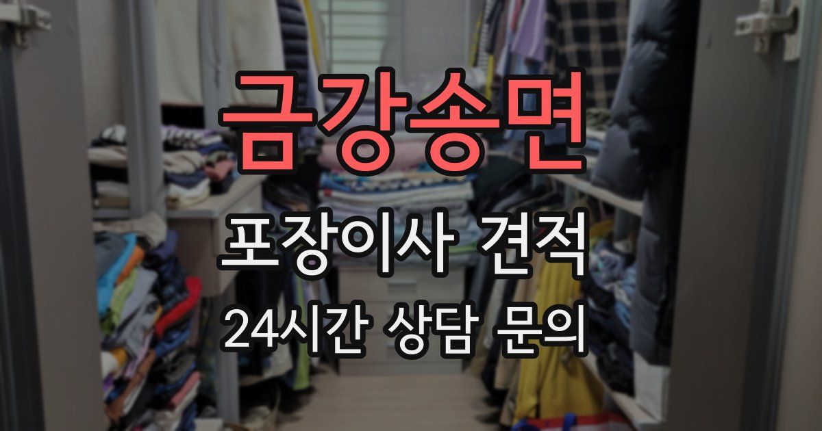 금강송면 포장이사 견적