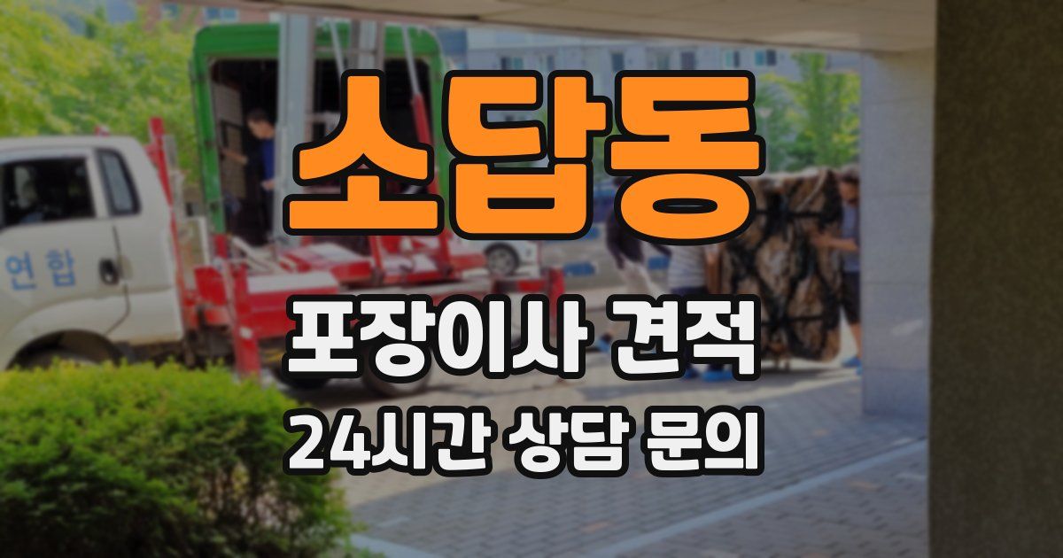 소답동 포장이사 견적