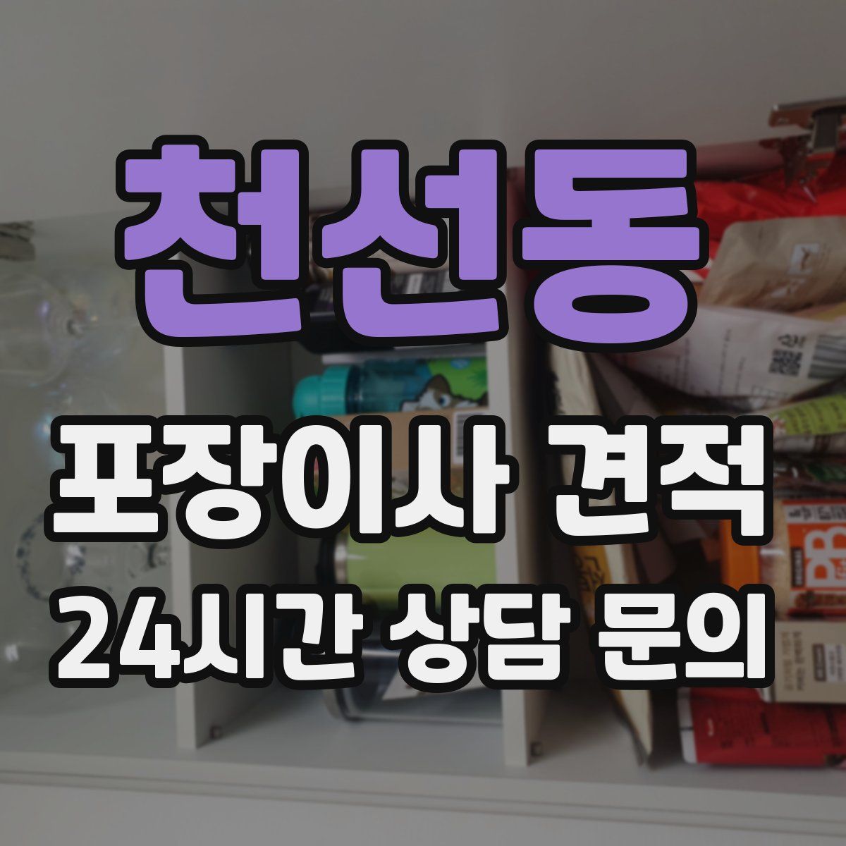 천선동 포장이사 견적