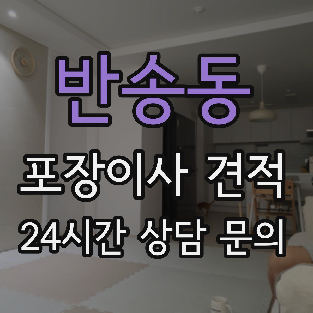 반송동 포장이사 견적