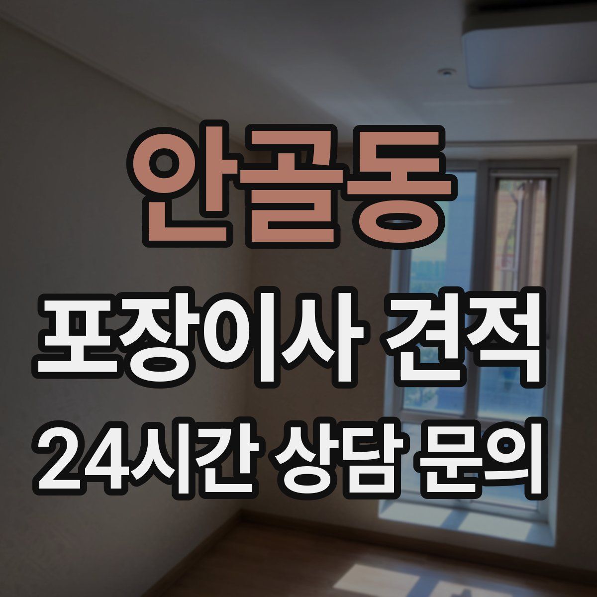 안골동 포장이사 견적