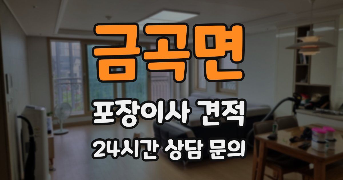 금곡면 포장이사 견적