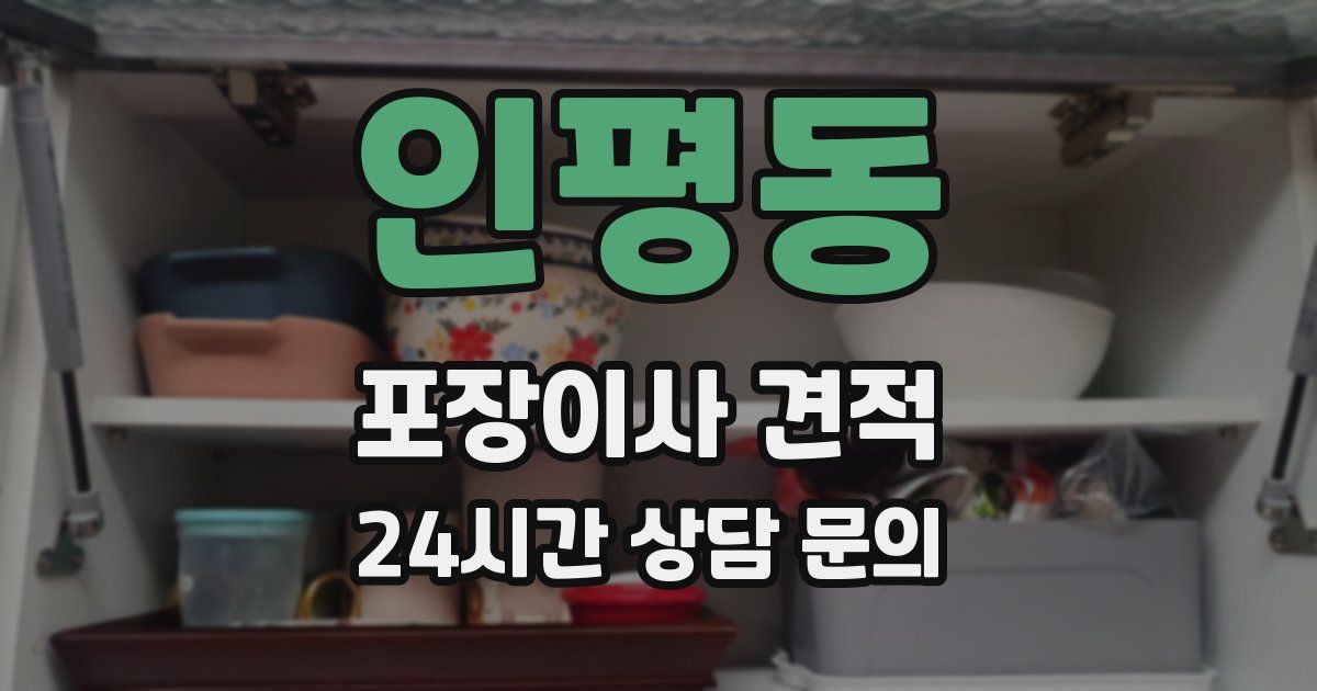 인평동 포장이사 견적