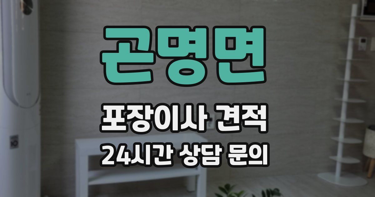 곤명면 포장이사 견적