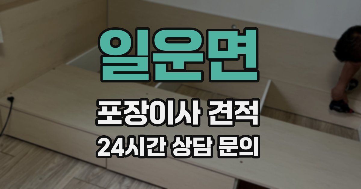 일운면 포장이사 견적