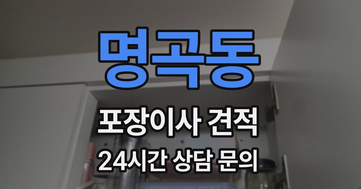 명곡동 포장이사 견적