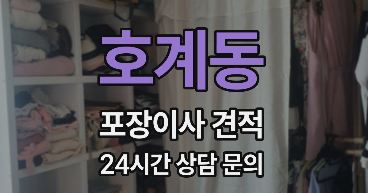 호계동 포장이사 견적