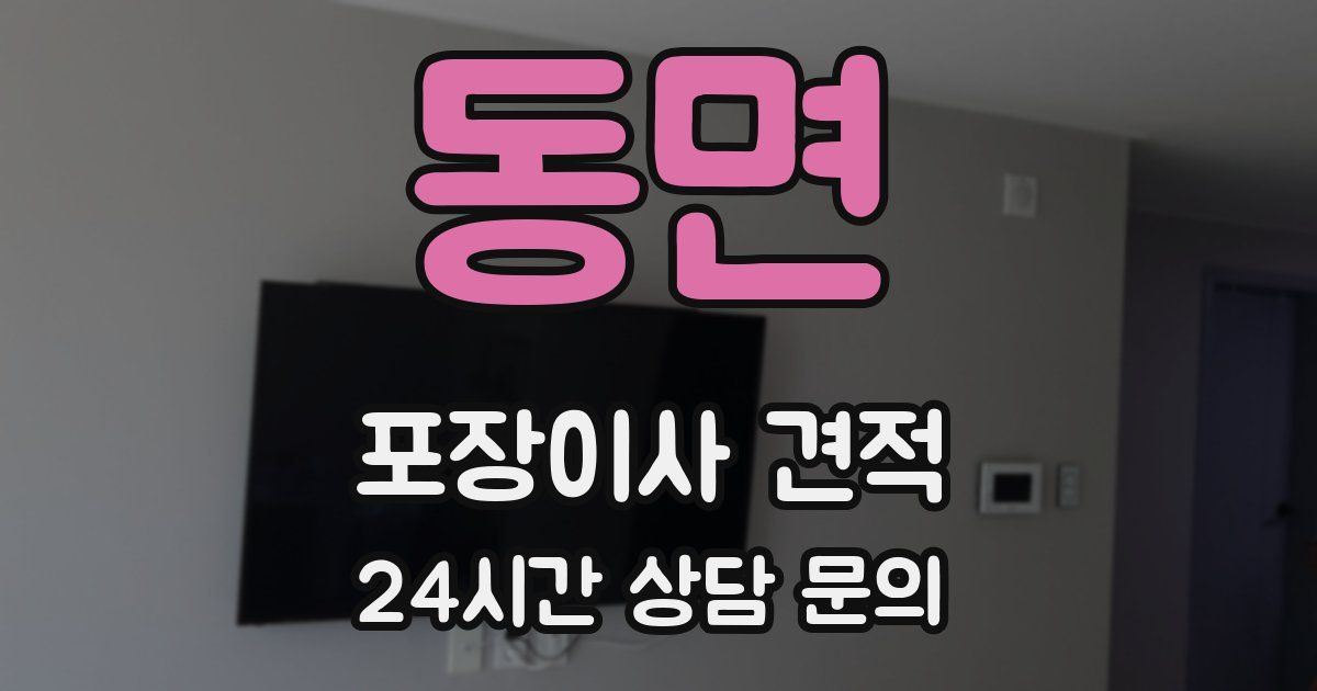 동면 포장이사 견적