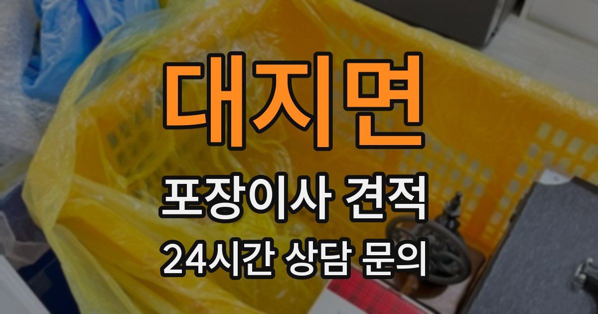 대지면 포장이사 견적