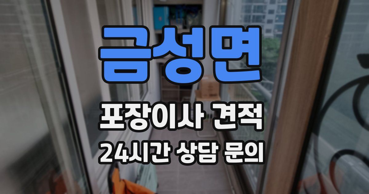 금성면 포장이사 견적