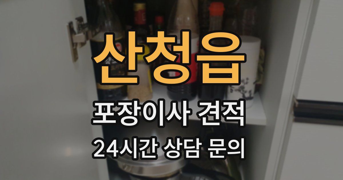 산청읍 포장이사 견적