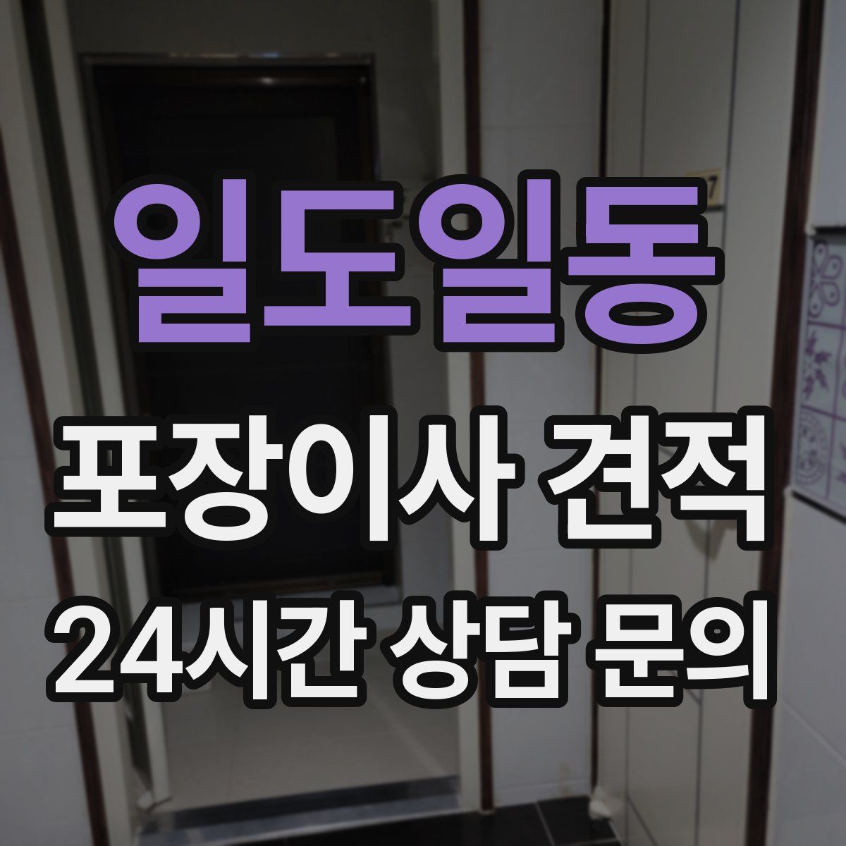 일도일동 포장이사 견적