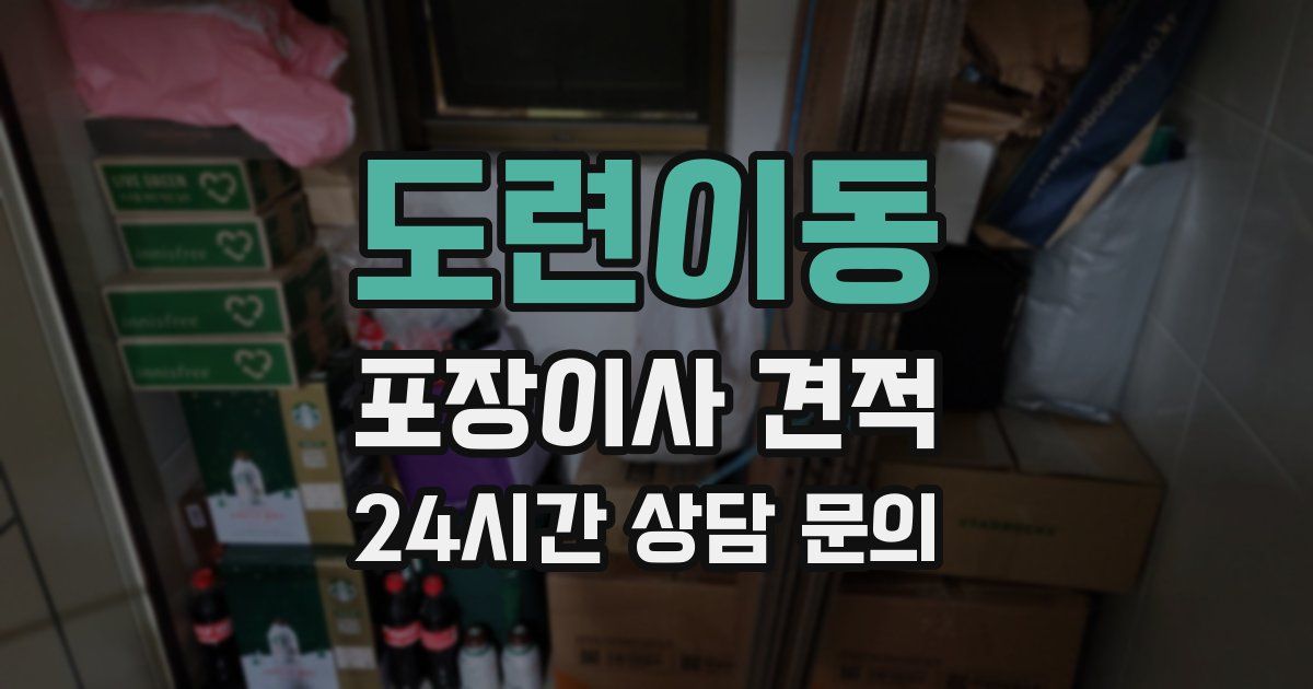 도련이동 포장이사 견적