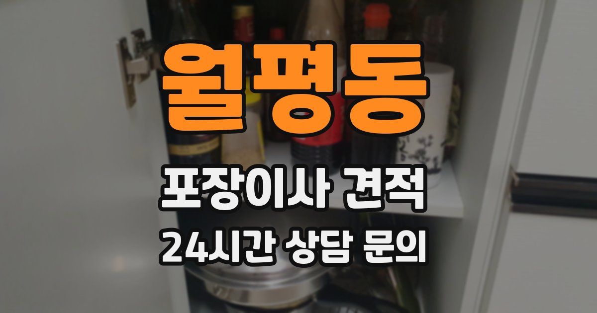 월평동 포장이사 견적