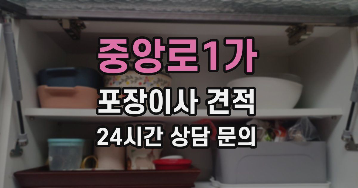 중앙로1가 포장이사 견적