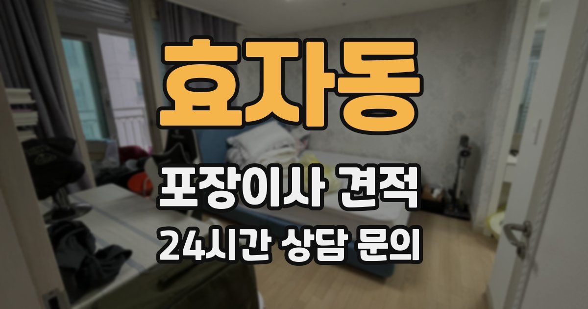 효자동 포장이사 견적