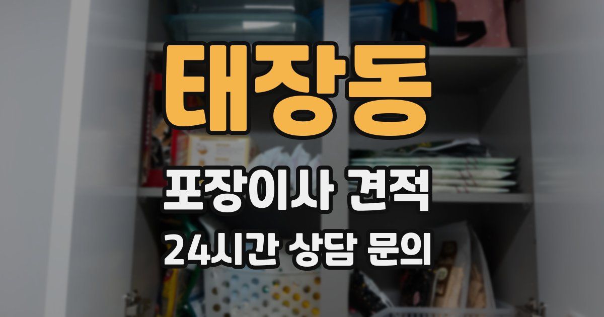 태장동 포장이사 견적
