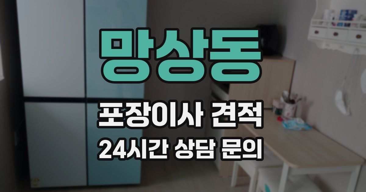 망상동 포장이사 견적