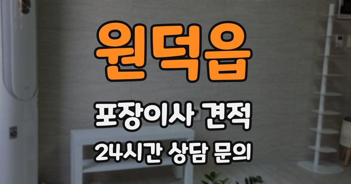원덕읍 포장이사 견적