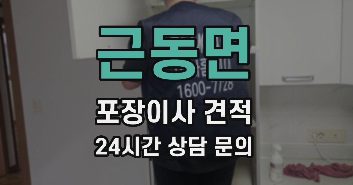 근동면 포장이사 견적