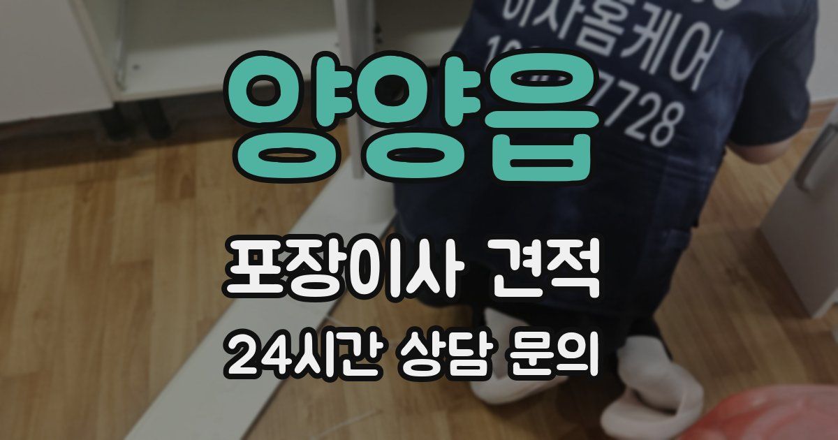 양양읍 포장이사 견적