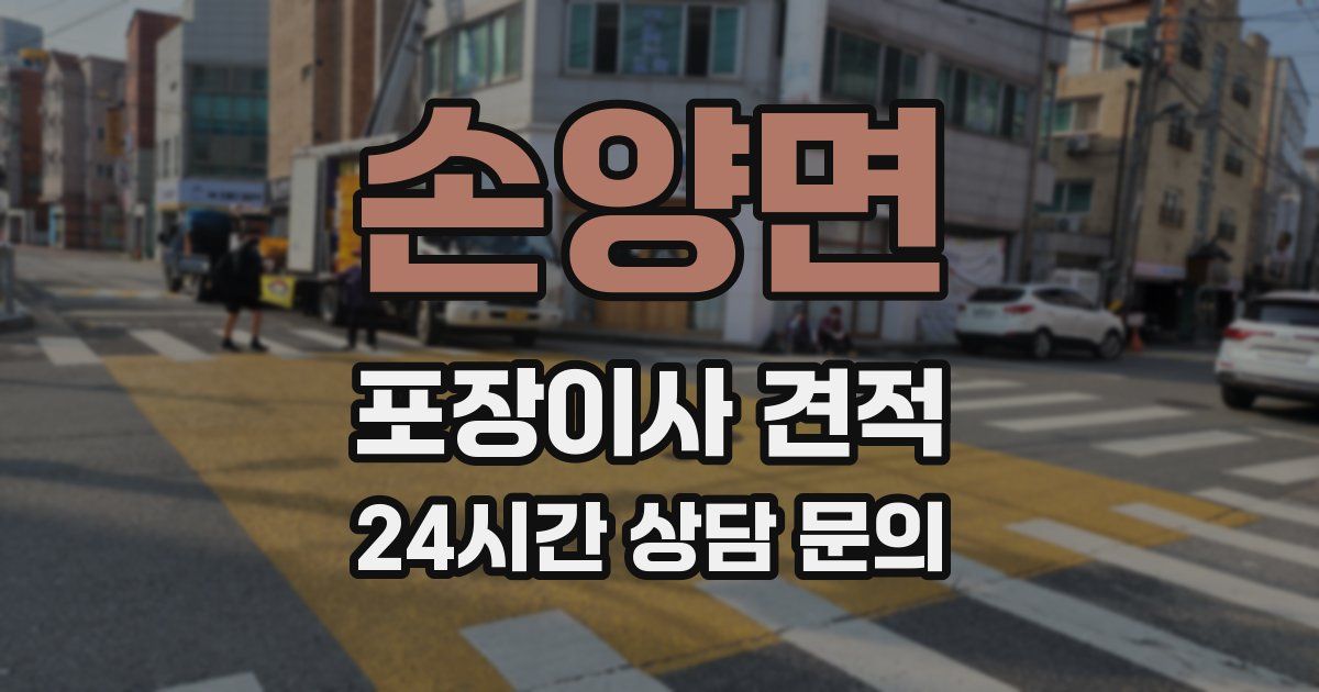 손양면 포장이사 견적