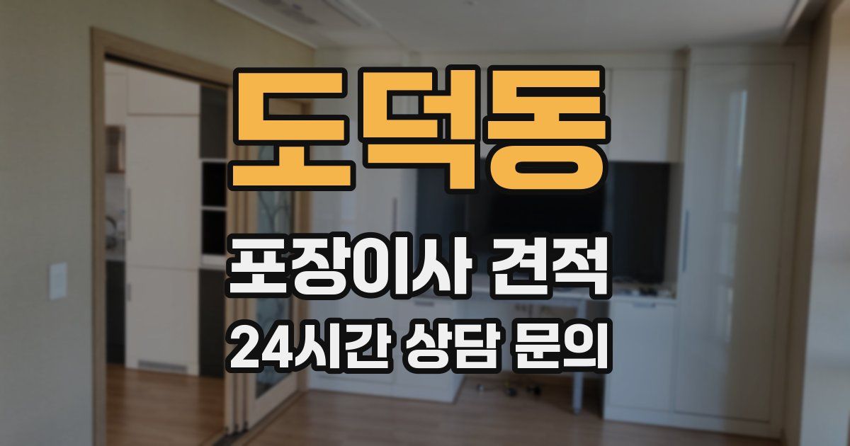 도덕동 포장이사 견적