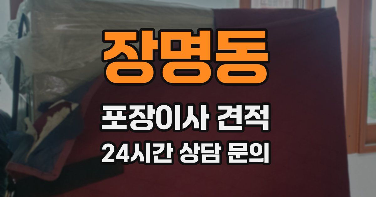 장명동 포장이사 견적
