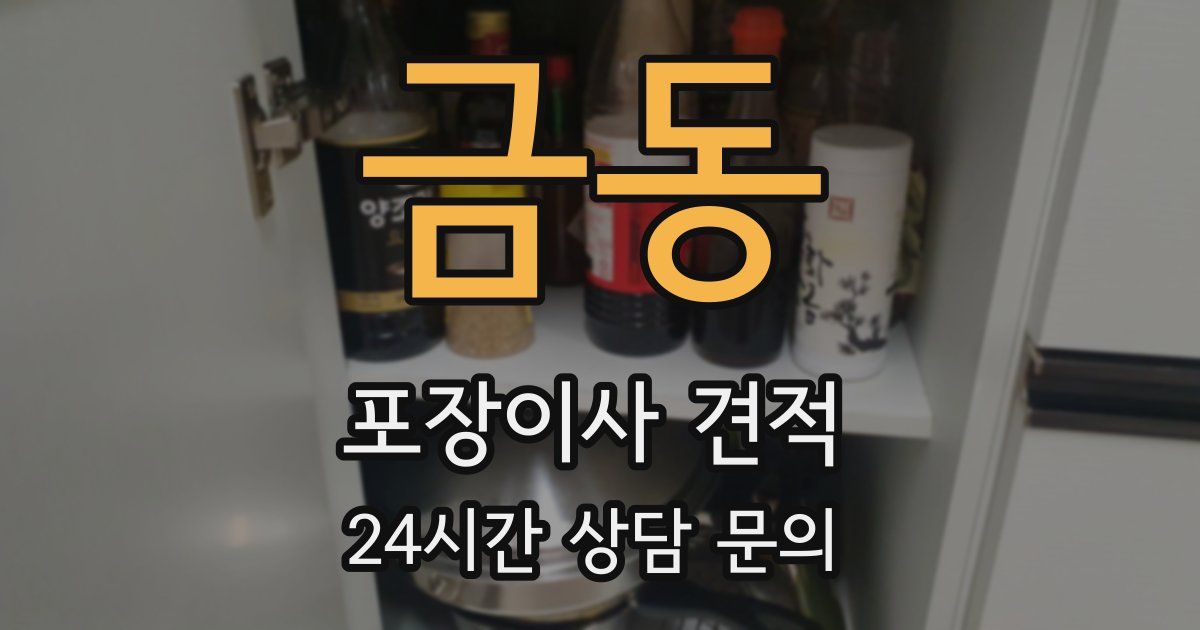 금동 포장이사 견적