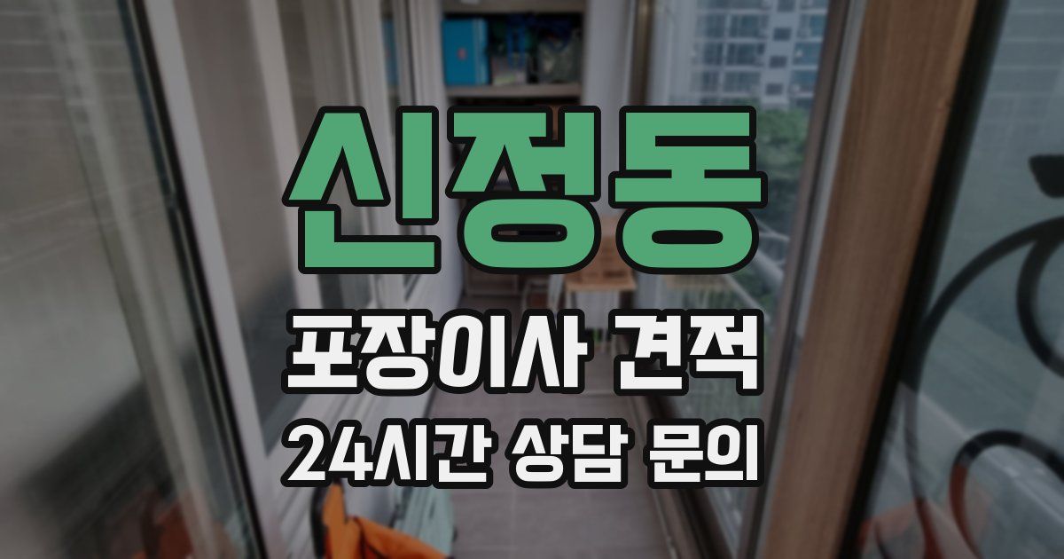 신정동 포장이사 견적