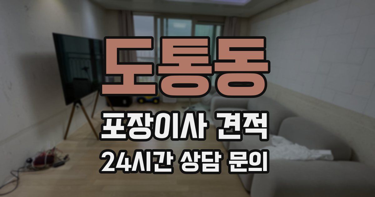 도통동 포장이사 견적