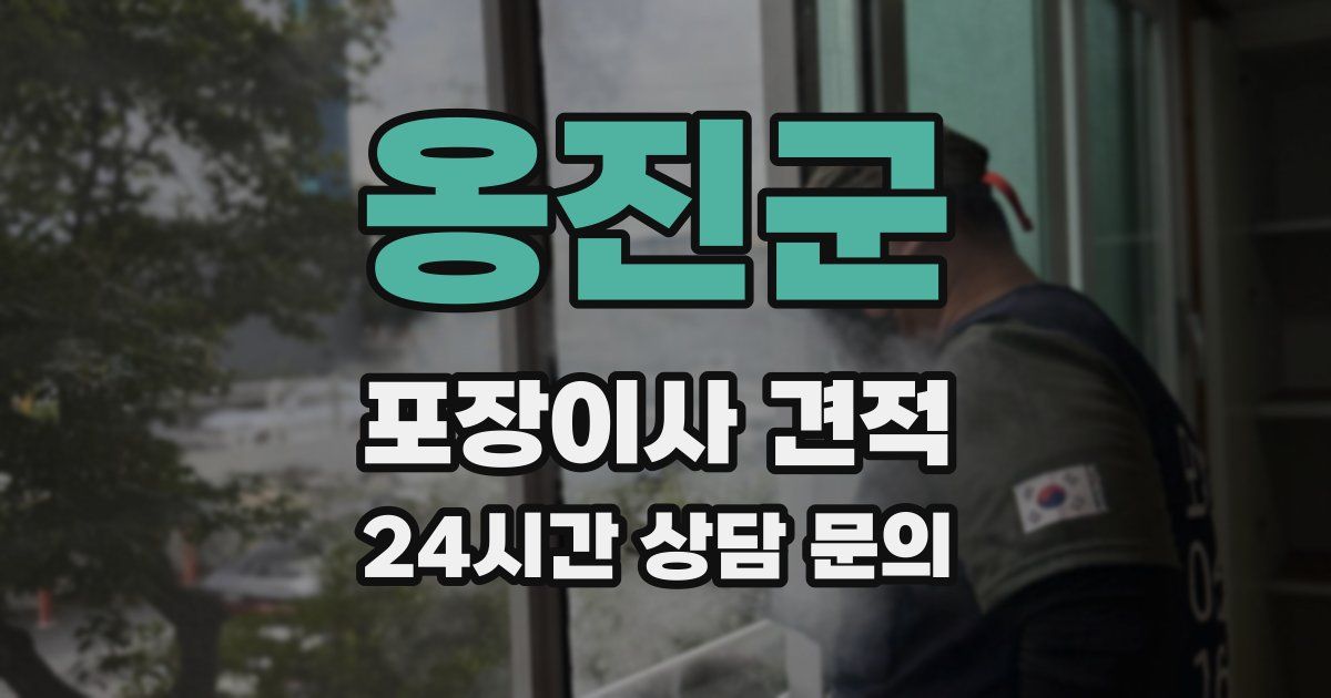 옹진군 포장이사 견적