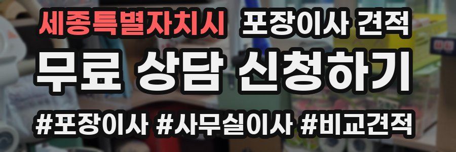 세종특별자치시 포장이사 견적