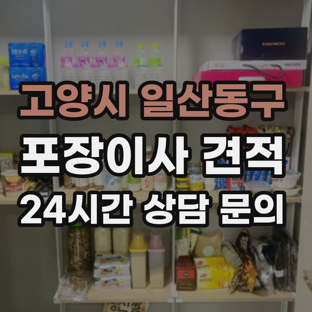 고양시 일산동구 포장이사 견적